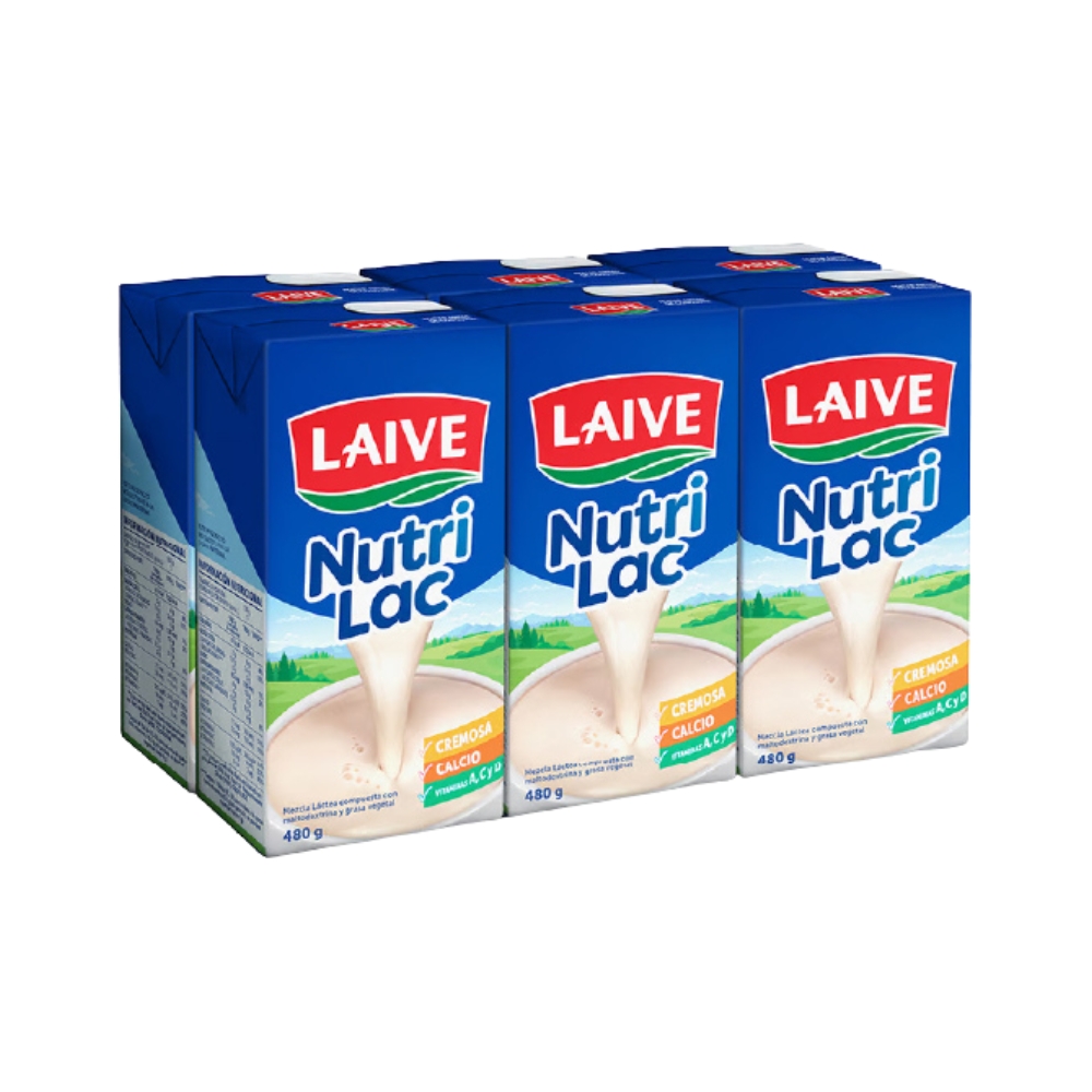 MEZCLA LÁCTEA LAIVE NUTRILAC CAJA 480G SIXPACK
