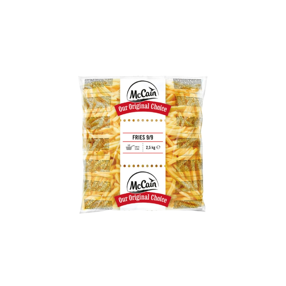 PAPAS RECTAS PREFRITAS MC CAIN 9MM BOLSA X 2.5KG