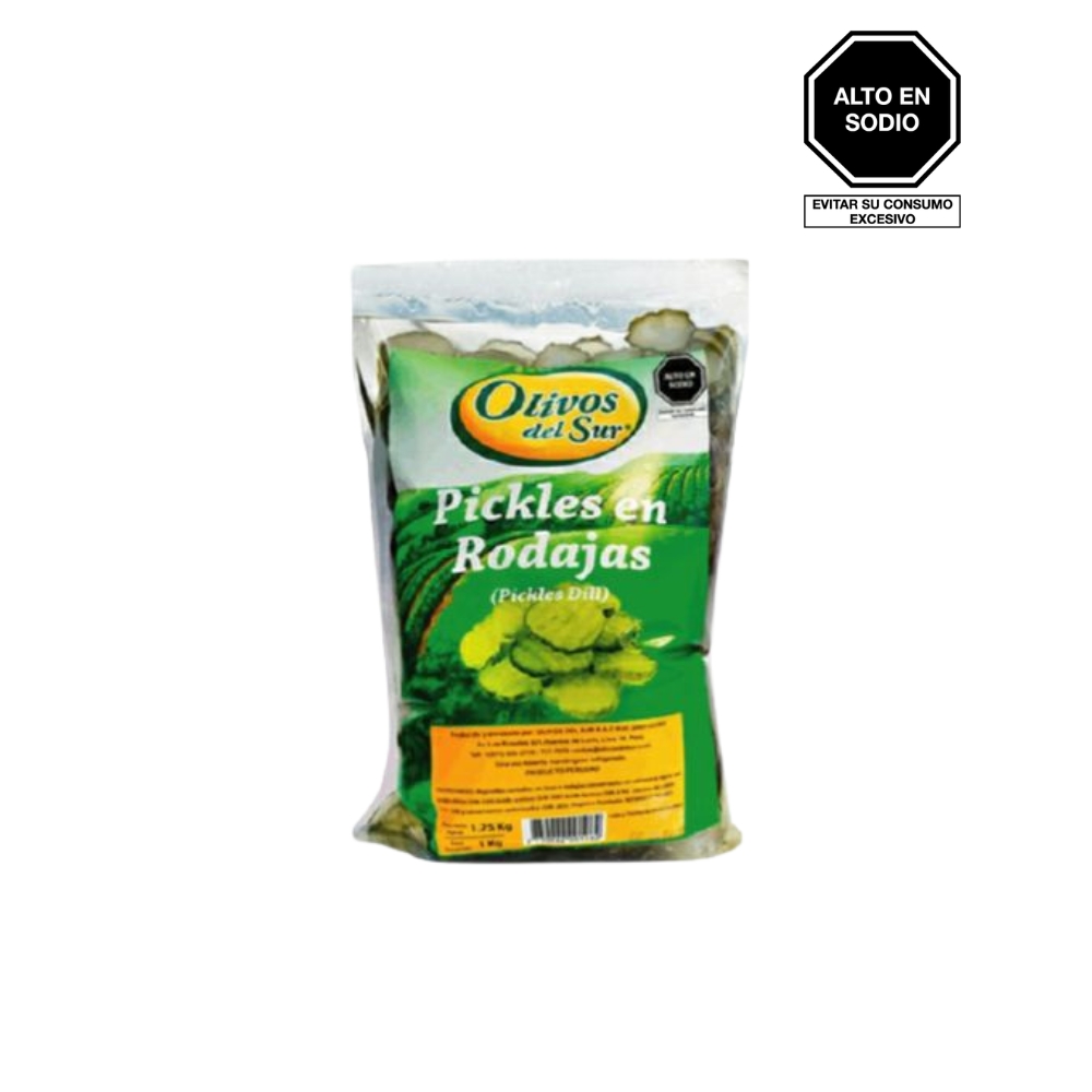 PICKLES DILLl RODAJAS OLIVOS DEL SUR BL 1 KG