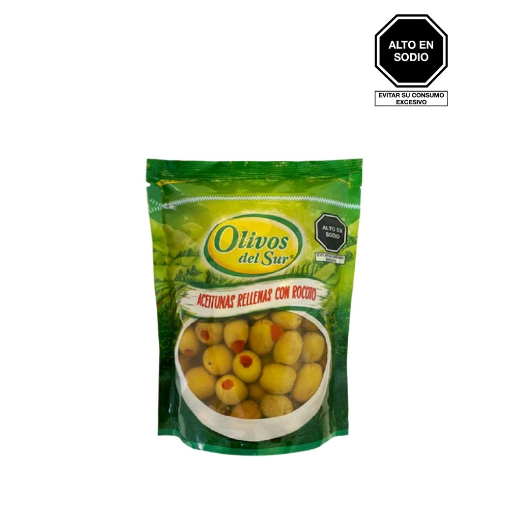 ACEITUNA VERDE RELL ROCOTO OLIVOS DEL SUR X1/2KG