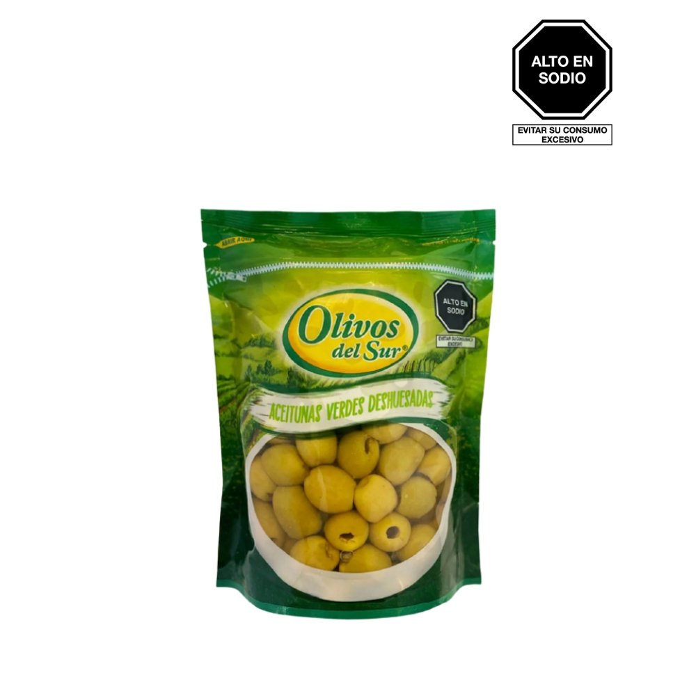 ACEITUNAS VERDES DESHUESADAS BOLSA DE X 1/2 KG-UND