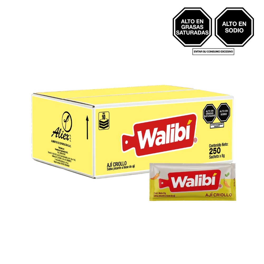 AJI CRIOLLO WALIBI 8GR CAJA X 250 UN