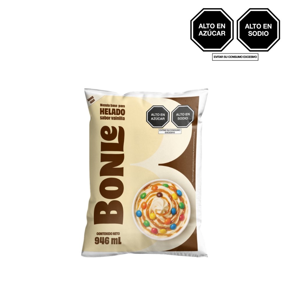 BASE DE HELADO BONLE SABOR VAINILLA BOL X 946ML
