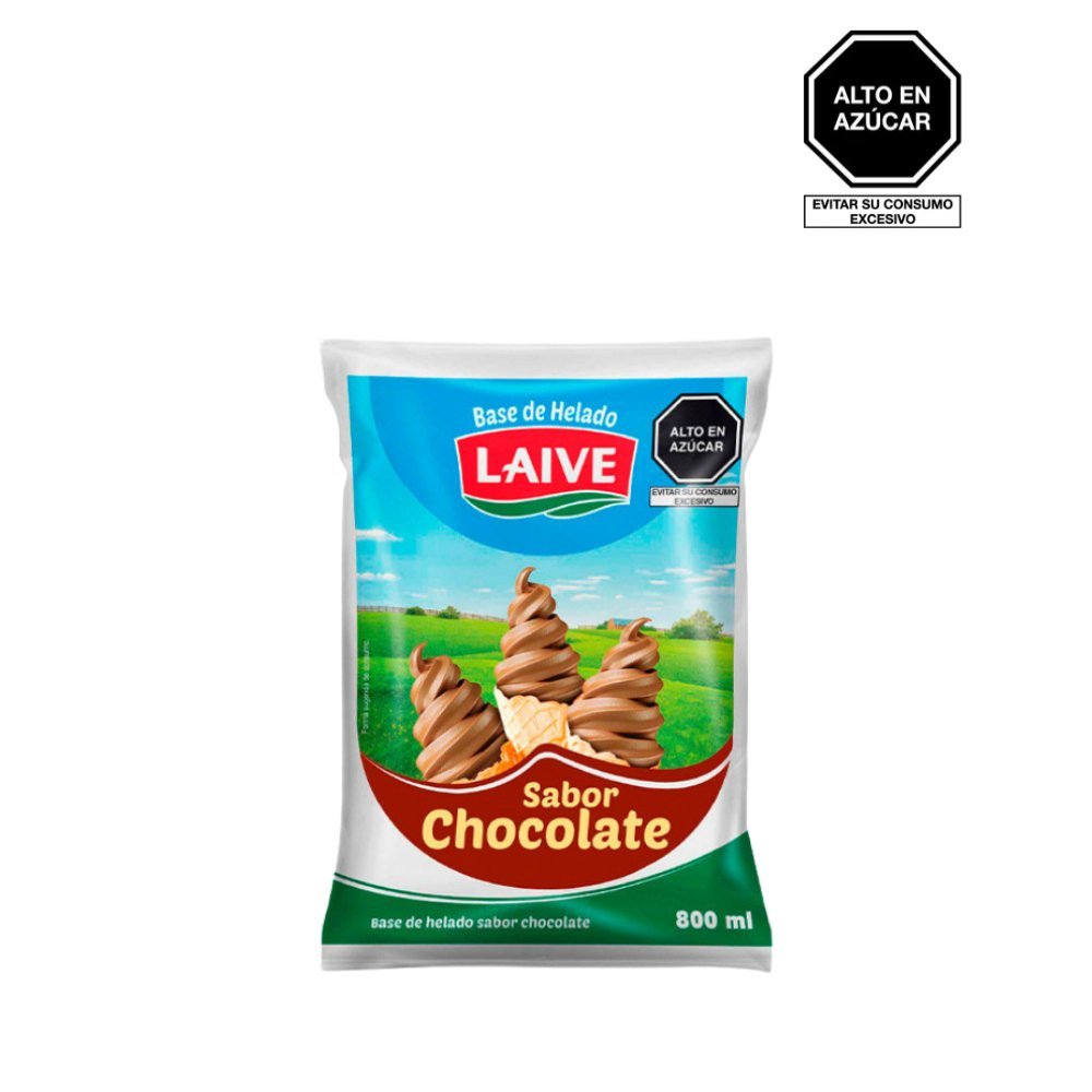 BASE DE HELADO LAIVE SABOR CHOCOLATE BOL X 800ML