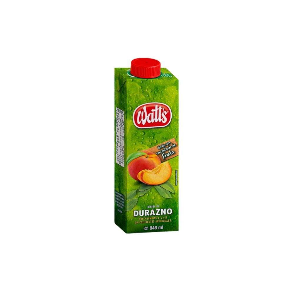 BEBIDA WATTS DE DURAZNO CAJA 946 ML