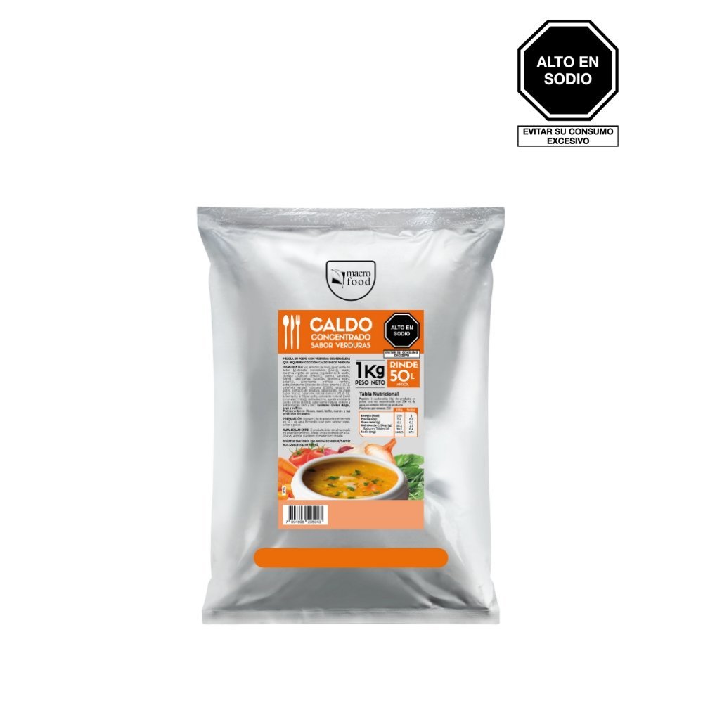 CALDO CONCENTRADO DE VERDURAS MACROFOOD BOLSA X 1KG