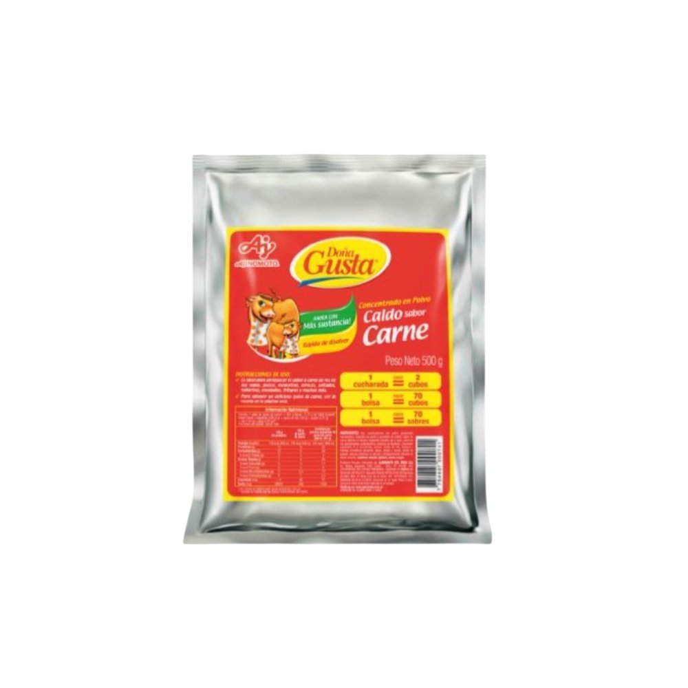 CALDO SABOR CARNE DOÑA GUSTA BOLSA X 500 GR