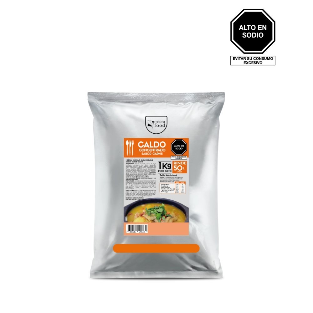 CALDO SABOR CARNE MACRO FOOD BOLSA X 1KG