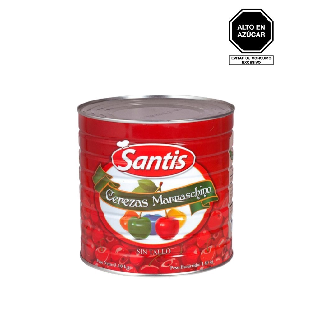 CEREZA MARRASQUINO ROJO SANTIS LATA X 3 KG APROX