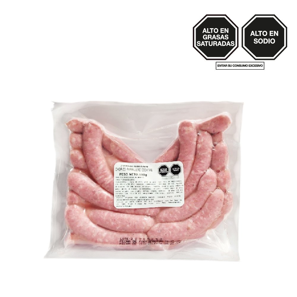 CHORIZO COCKTAIL PARRILLERO PRECOCIDO ZIMMERMANN REFRIGERADO PQ X 500 GR
