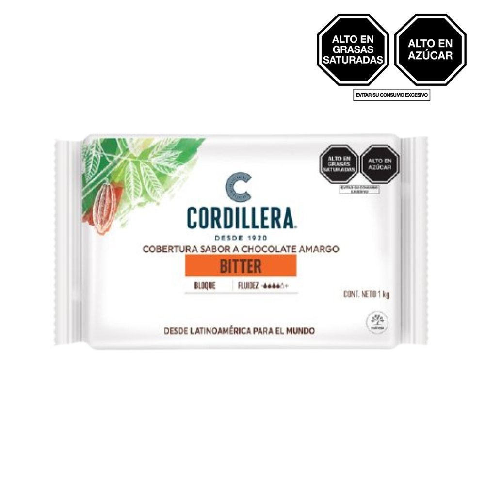 COBERTURA CHOCOLATE BITTER CORDILLERA TAB X 1KG