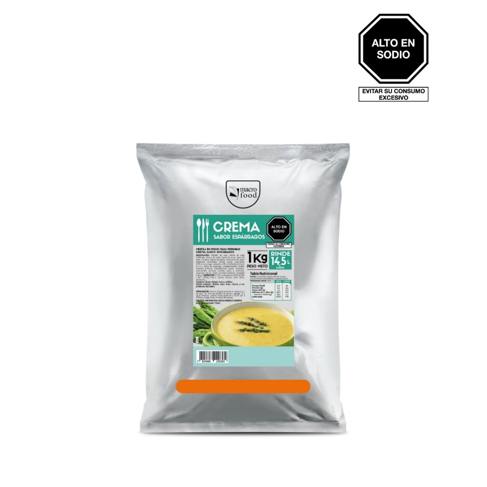 CREMA DE ESPARRAGOS MACRO FOOD BOLSA X 1KG