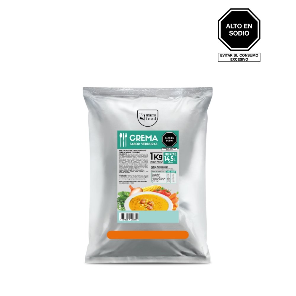 CREMA DE VERDURAS MACRO FOOD BOLSA X 1KG