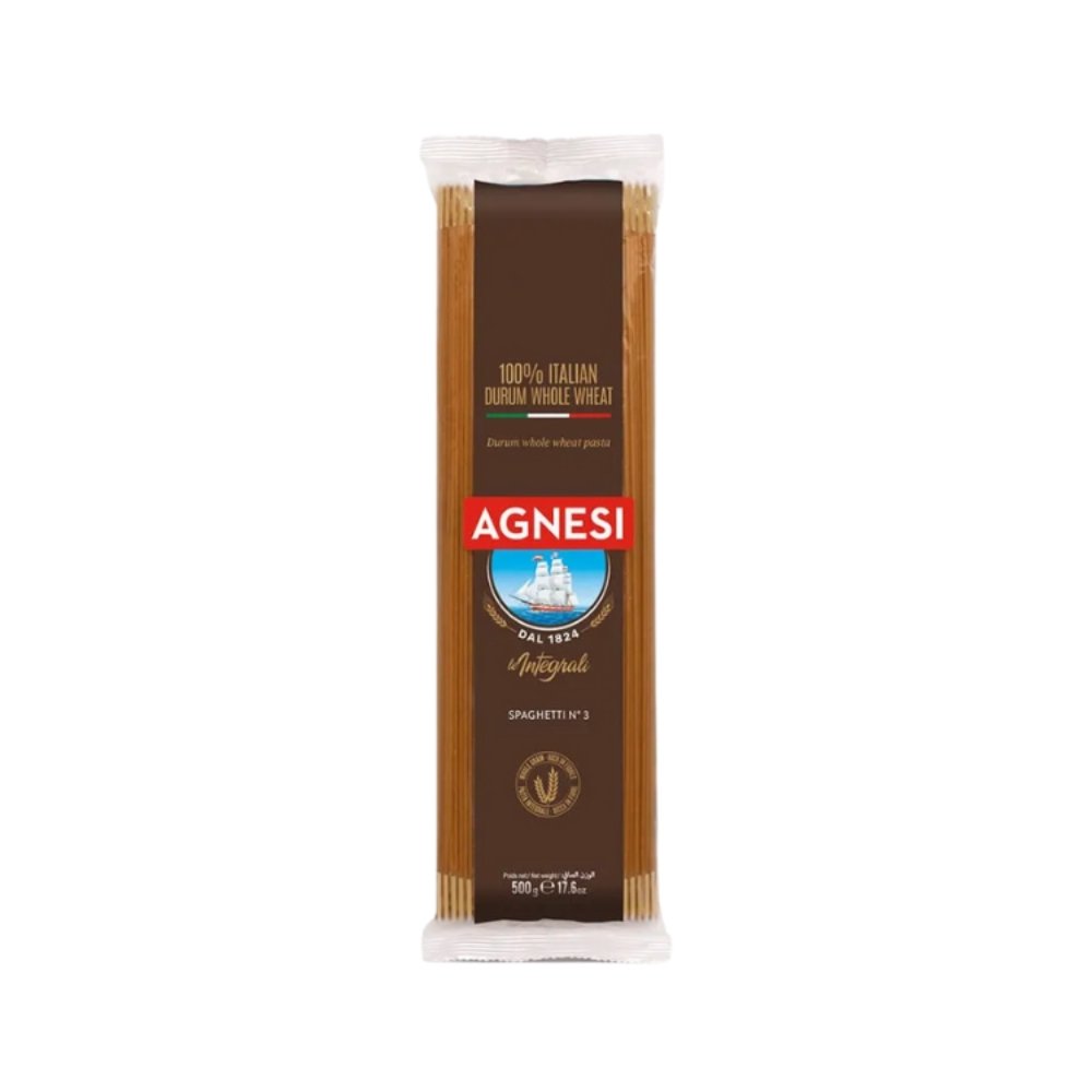 FIDEOS AGNESI SPAGHETTI INTEGRAL BOLSA X 500 GR.