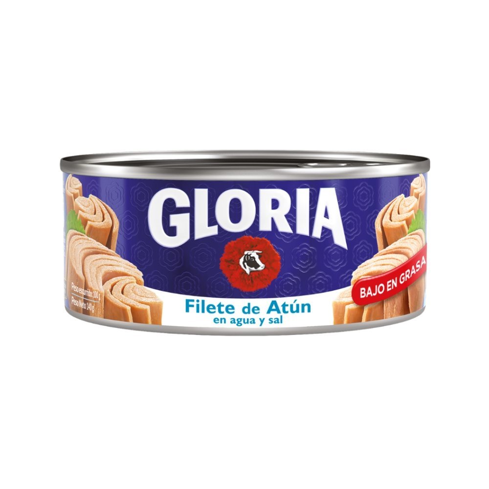FILETE DE ATUN EN AGUA Y SAL GLORIA X 140GR
