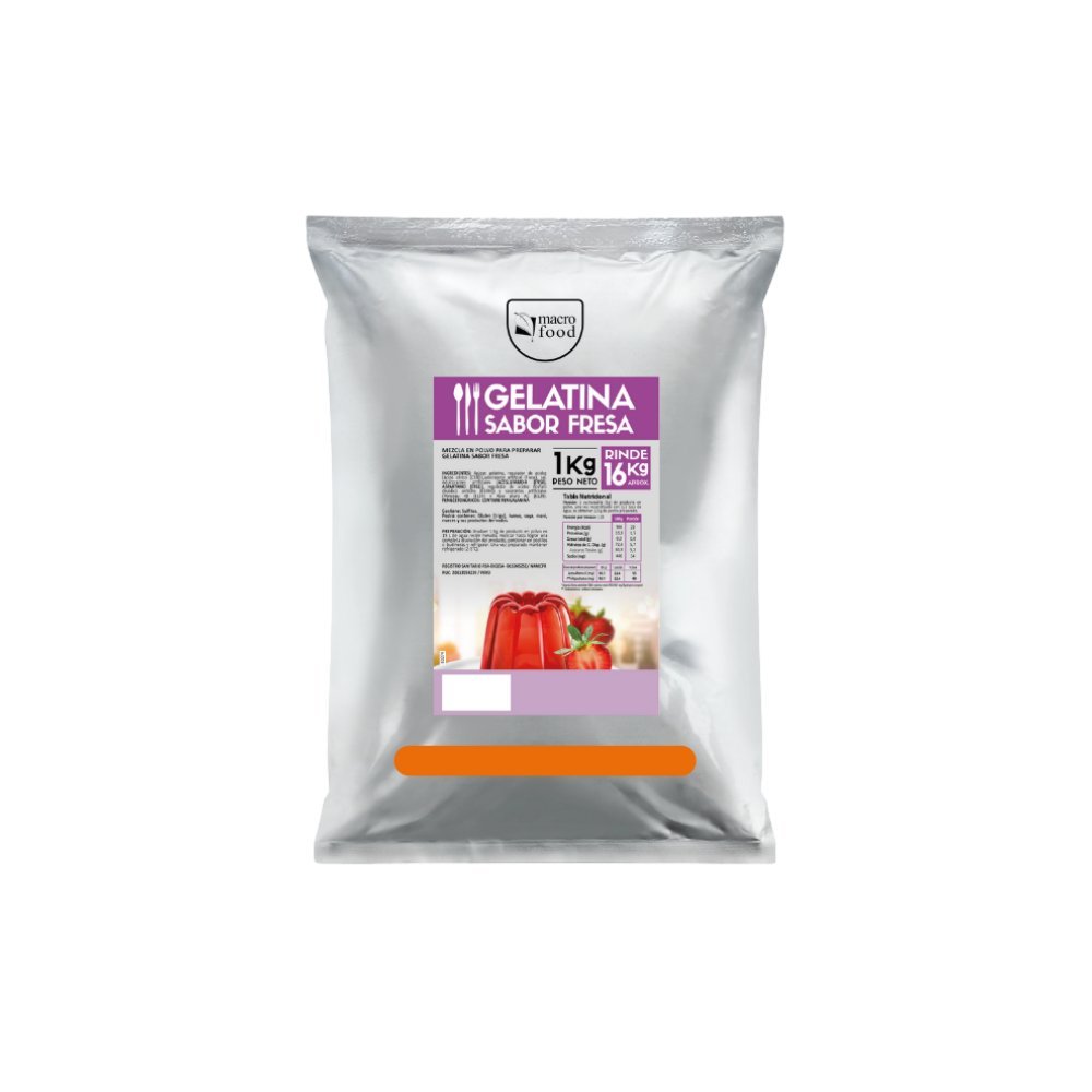 GELATINA DE FRESA MACROFOOD BOLSA X 1KG