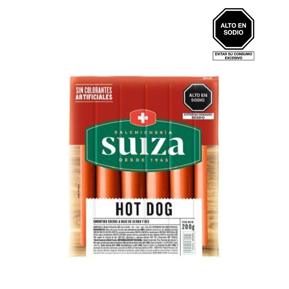 HOT DOG SUIZA PAQUETE 200G