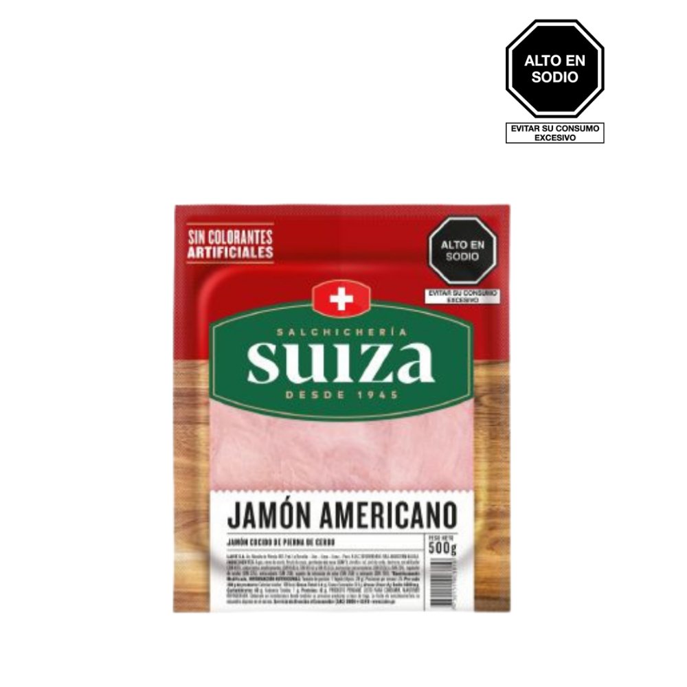 JAMON AMERICANO SUIZA PAQUETE 500G