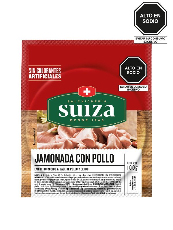 JAMONADA CON POLLO SUIZA PAQUETE 100G
