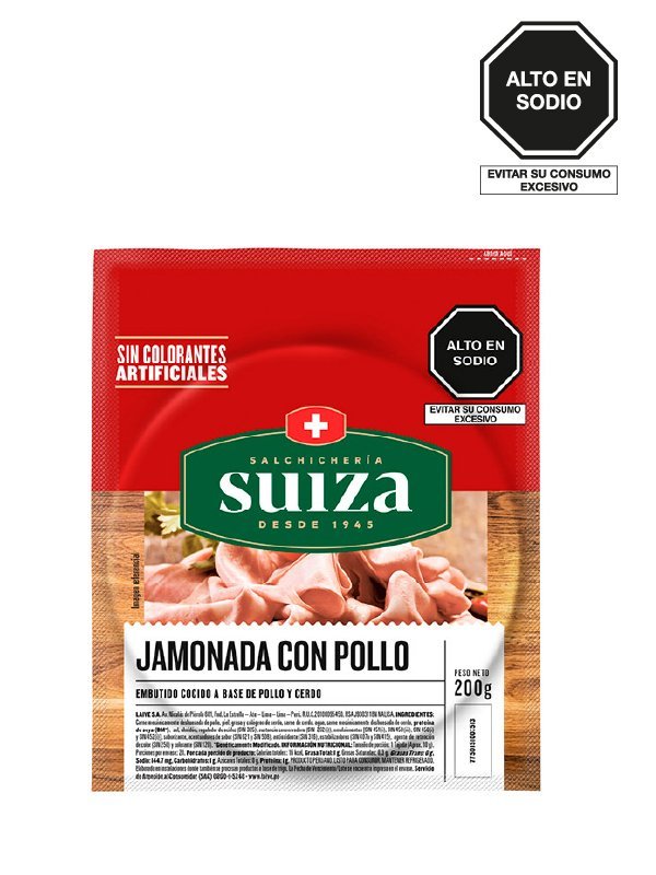 JAMONADA CON POLLO SUIZA PQTE 200 GR