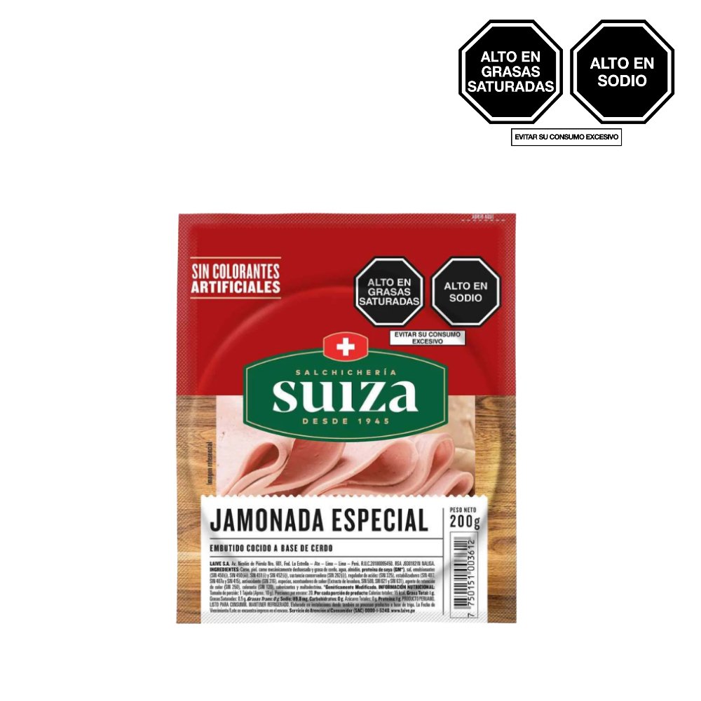 JAMONADA ESPECIAL SUIZA PQT 200G