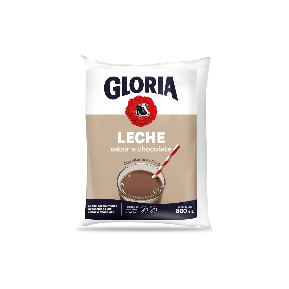 LECHE CHOCOLATADA UHT GLORIA BOLSA X 800ML