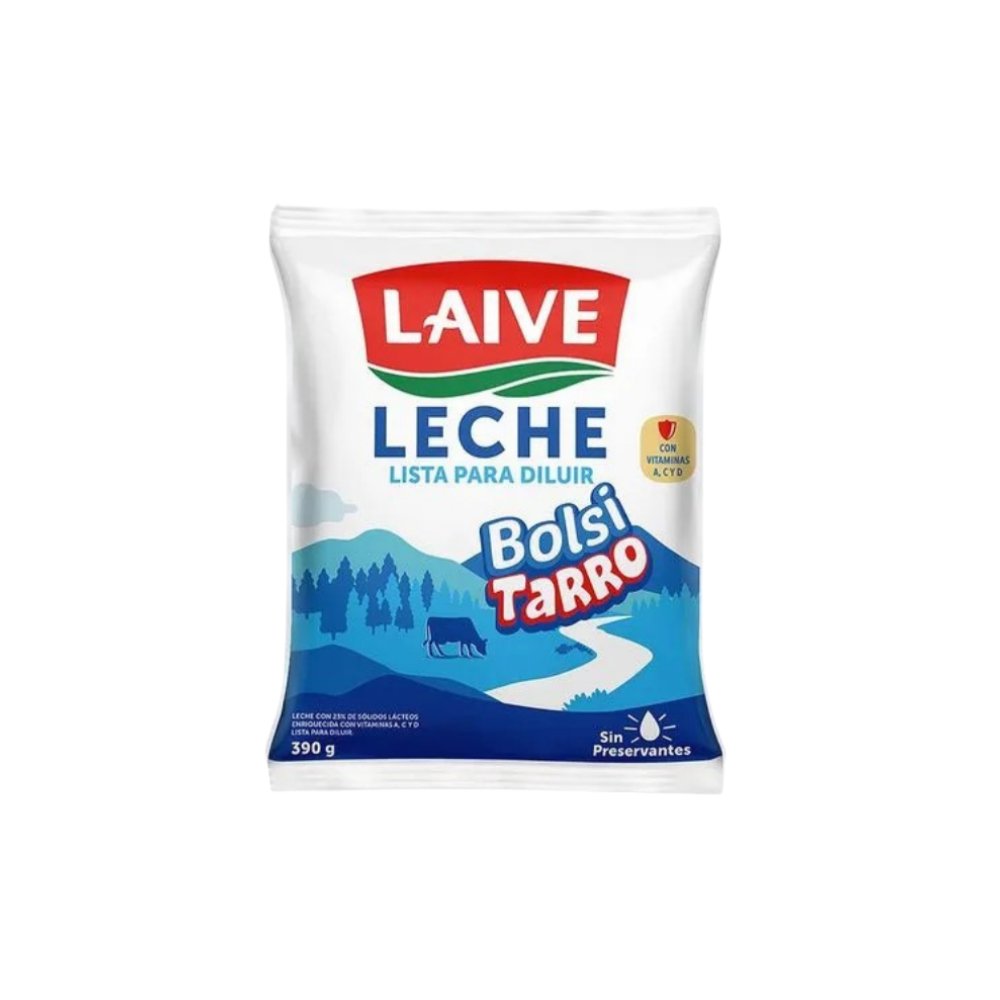 LECHE CONCENTRADA LAIVE BOLSITARRO BOLSA 390G