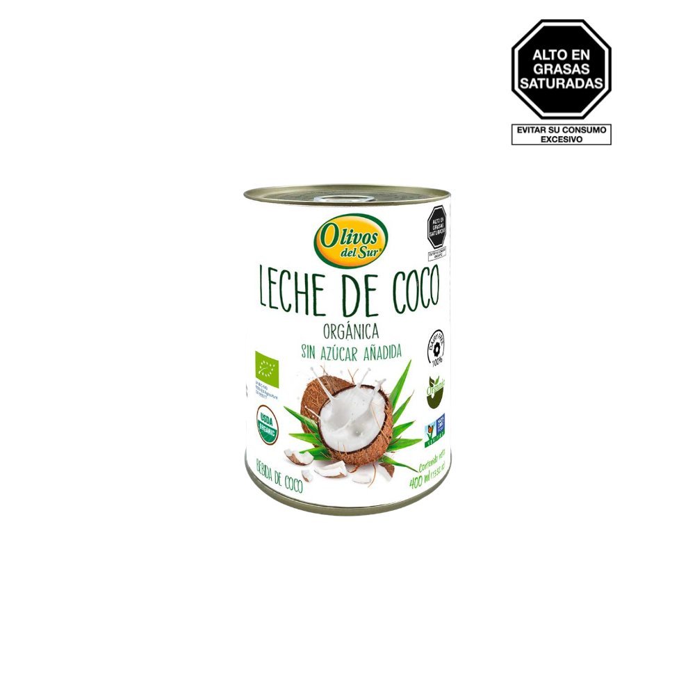 LECHE DE COCO ORGÁNICA OLIVOS DE SUR LATA X 400 ML
