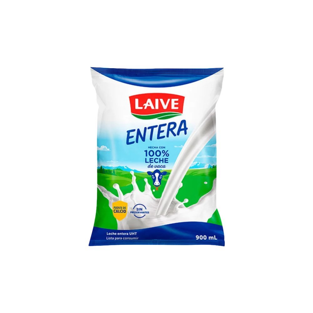 LECHE ENTERA LAIVE BOLSA 900ML