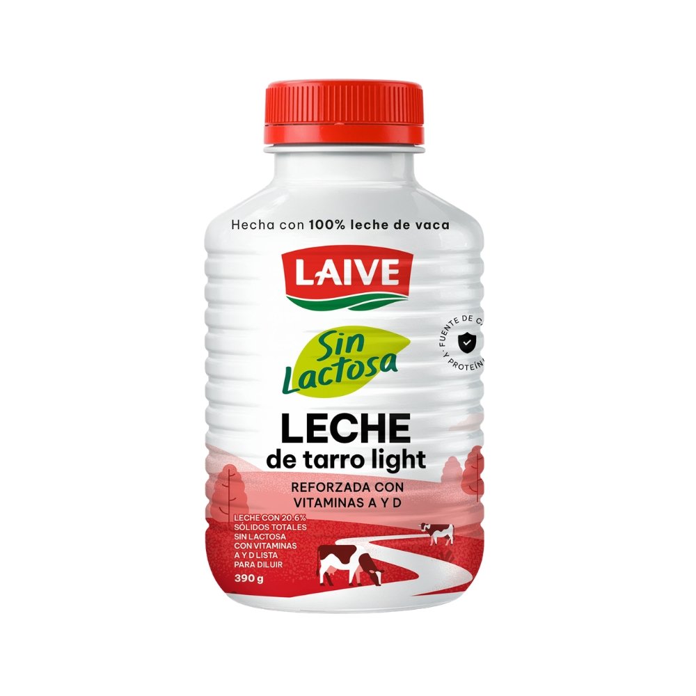 LECHE LAIVE SIN LACTOSA LIGHT BOT 390G