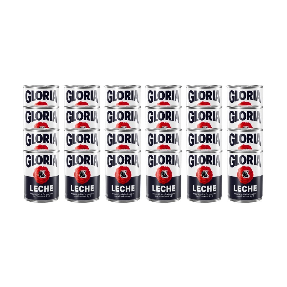 LECHE RECONSTITUIDA ENTERA GLORIA LATA 390GR BDJ X 24UND