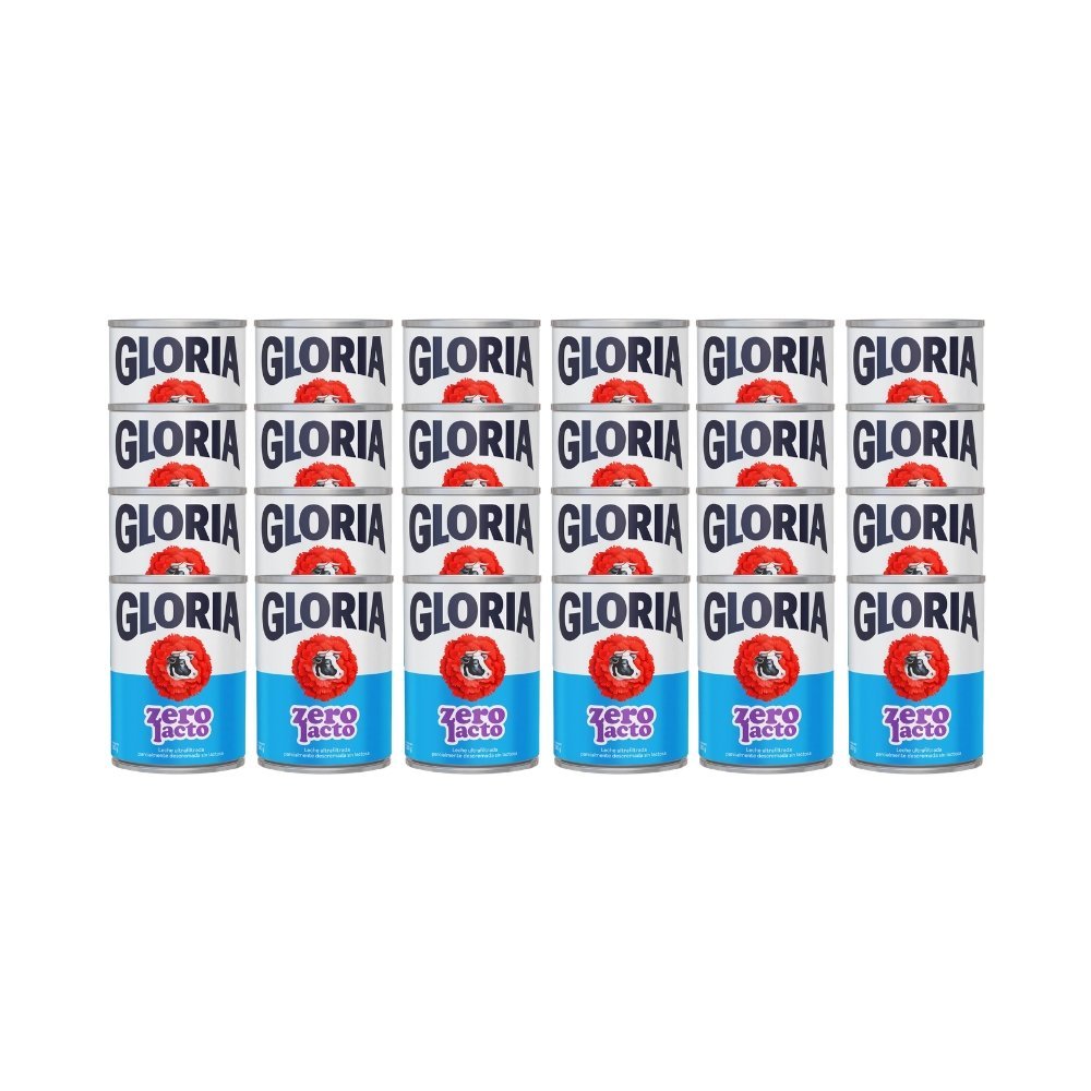 LECHE SIN LACTOSA GLORIA ZEROLACTO LATA 390GR BDJ X 24 UND