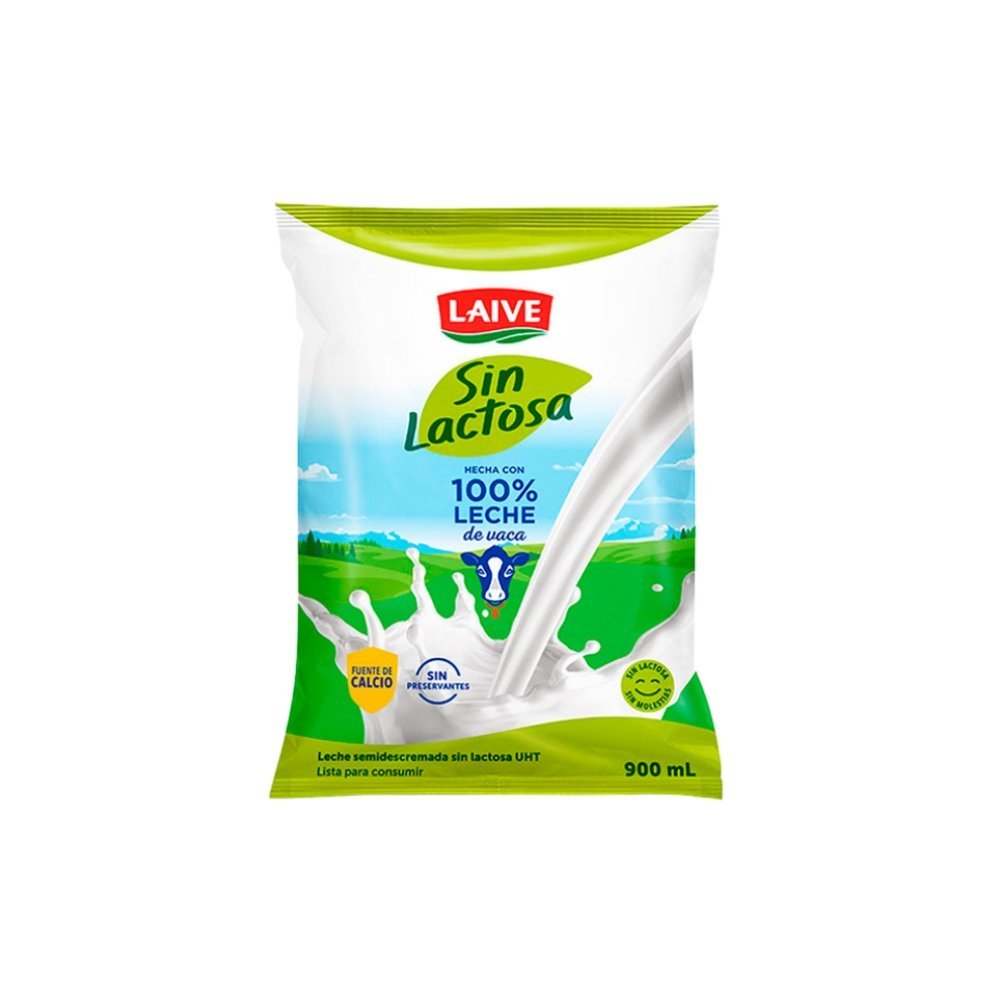 LECHE SIN LACTOSA LAIVE BOLSA 900ML