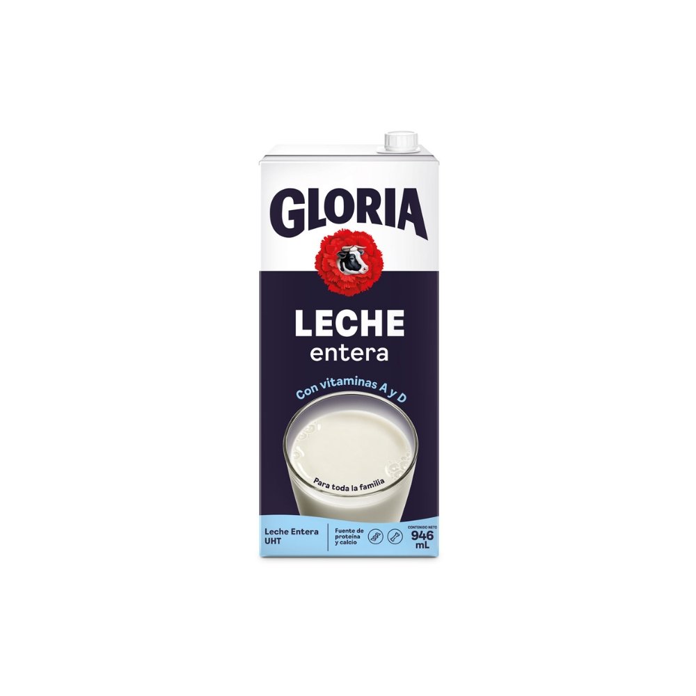 LECHE UHT ENTERA GLORIA CAJA X 946ML