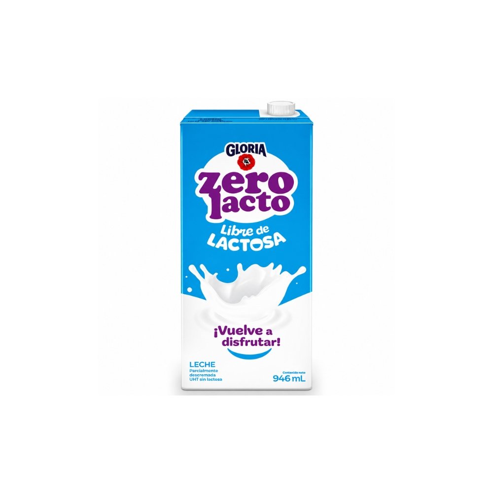 LECHE UHT SIN LACTOSA GLORIA ZEROLACT CAJA X 946ML