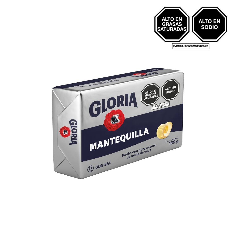 MANTEQUILLA CON SAL GLORIA BARRA X180G