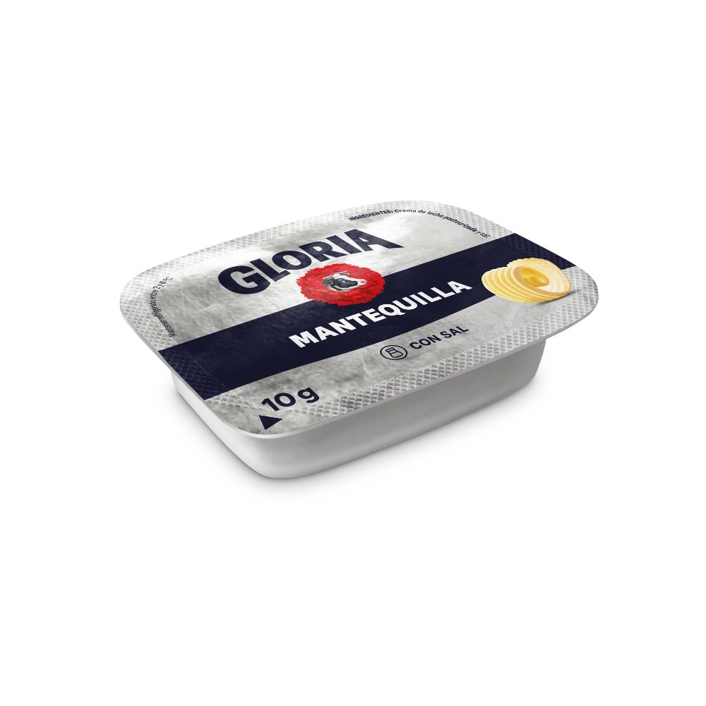 MANTEQUILLA CON SAL GLORIA BLISTER 10GR X 84 UND