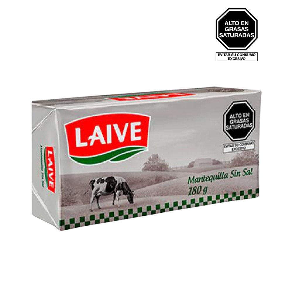 MANTEQUILLA SIN SAL LAIVE BARRA X 180G