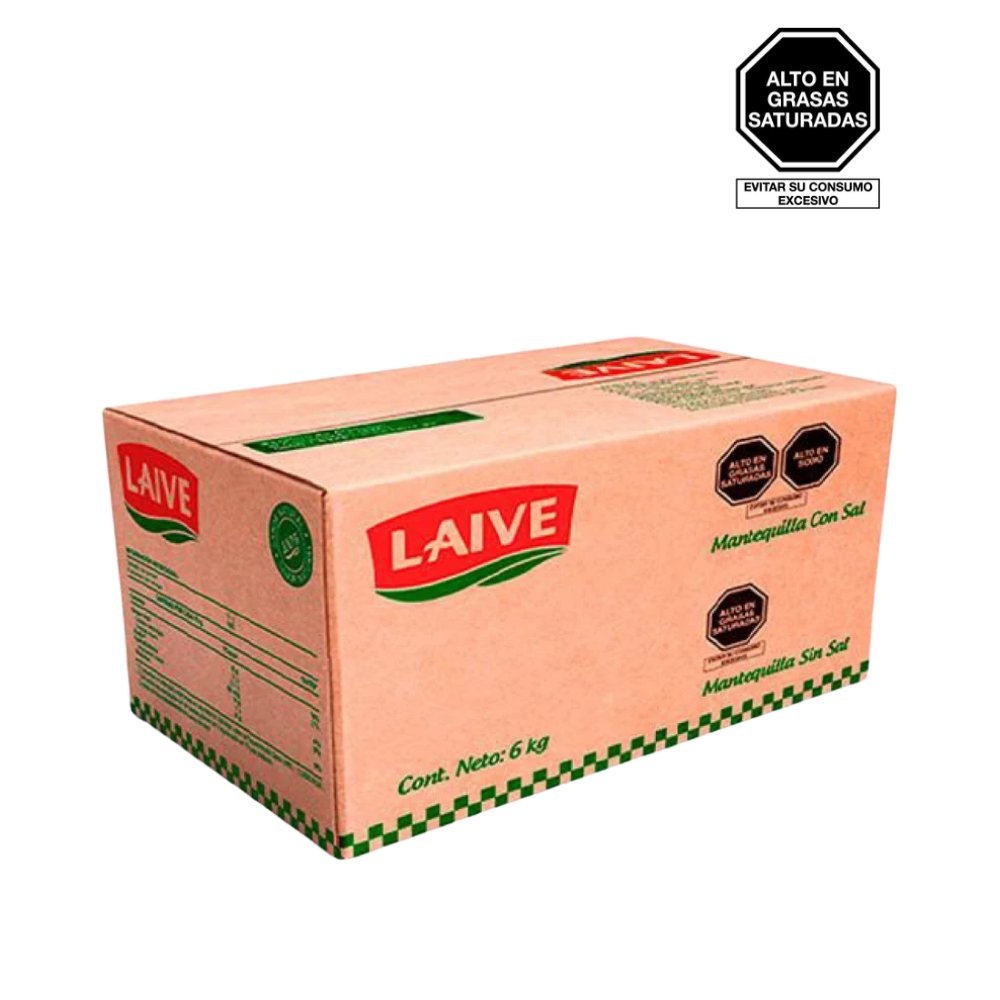 MANTEQUILLA SIN SAL LAIVE CAJA 6KG