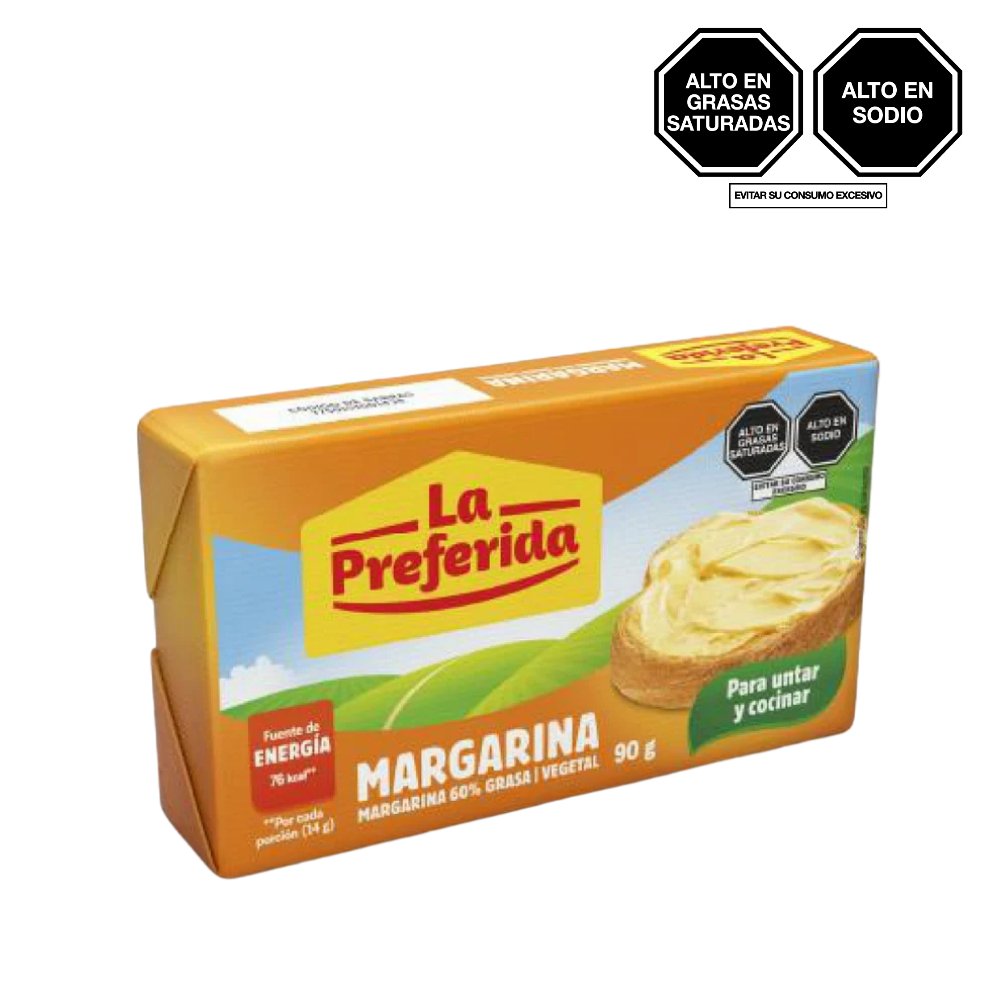 MARGARINA LA PREFERIDA BARRA 90G