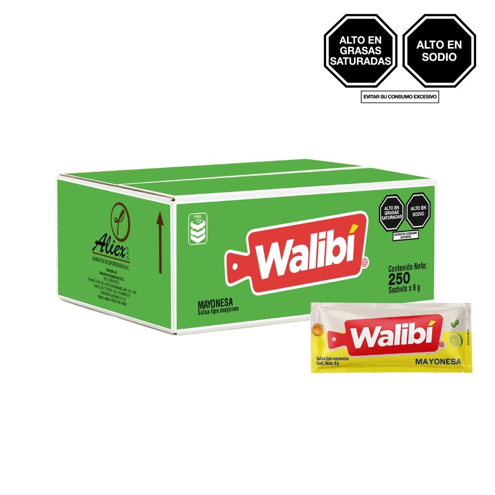MAYONESA WALIBI 8GR CAJA X 250 UN