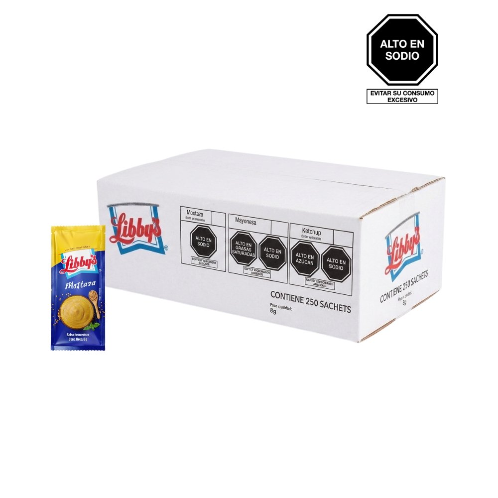 MOSTAZA LIBBY'S SACHETS 8 GR CAJA X 250 UND