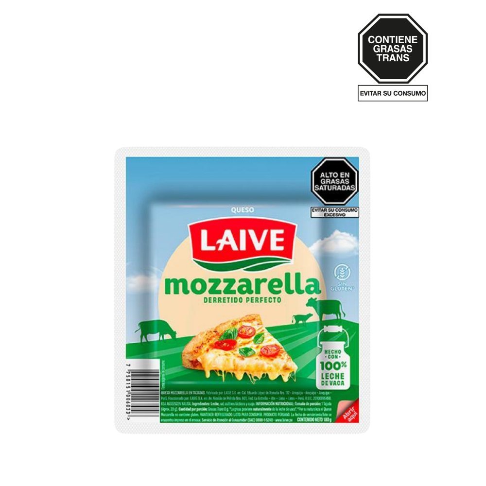 MOZZARELLA LAIVE TAJADAS PQT 180G