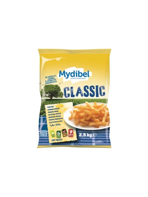 PAPAS RECTAS PREFRITAS MYDIBEL 9MM BOLSA X 2.5KG