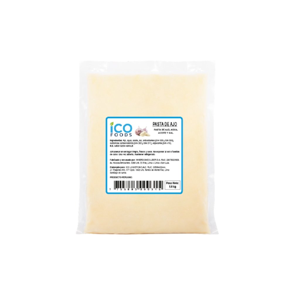 PASTA DE AJO ICO FOODS X 1KG