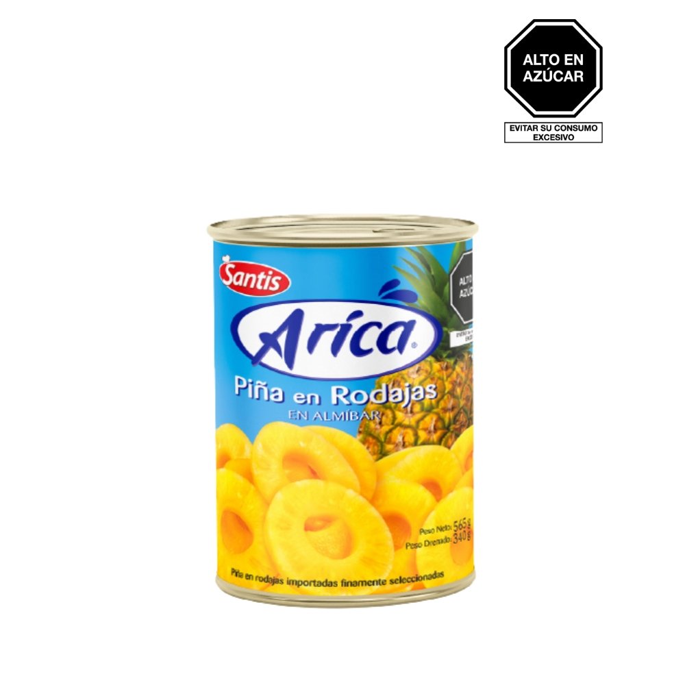 PIÑA EN RODAJAS ARICA LATA X 565 GR