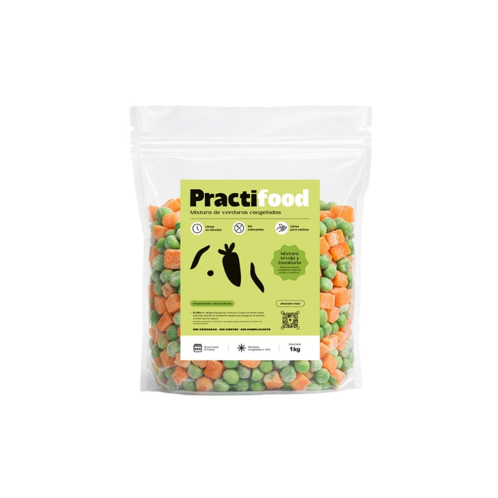 PRACTIFOOD MIX ARVEJA/ZANAH PREC CONG BLSX1 KG