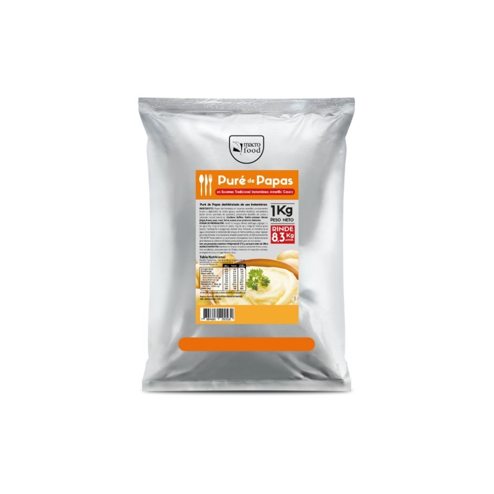 PURE ESCAMAS PAPA AMARILLA MACRO FOOD BOLSA X 1KG