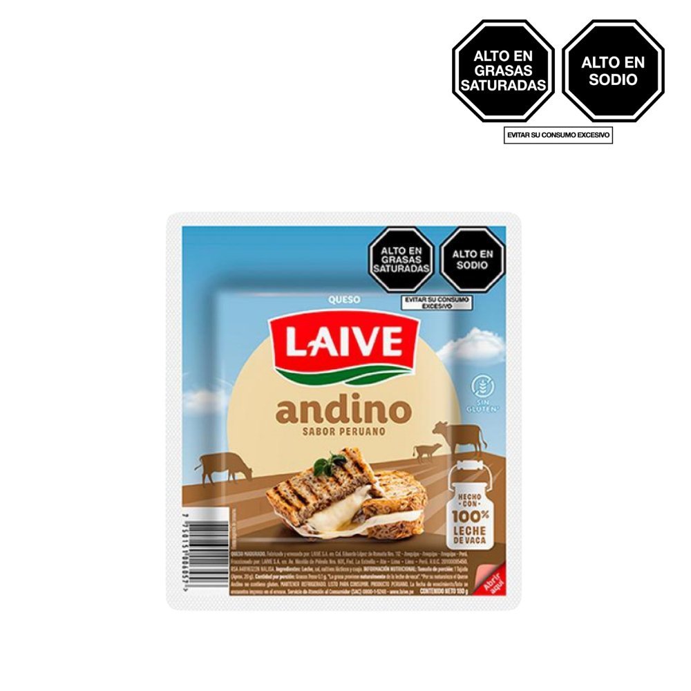 QUESO ANDINO LAIVE TAJADA TRADICIONAL PAQUETE 180G