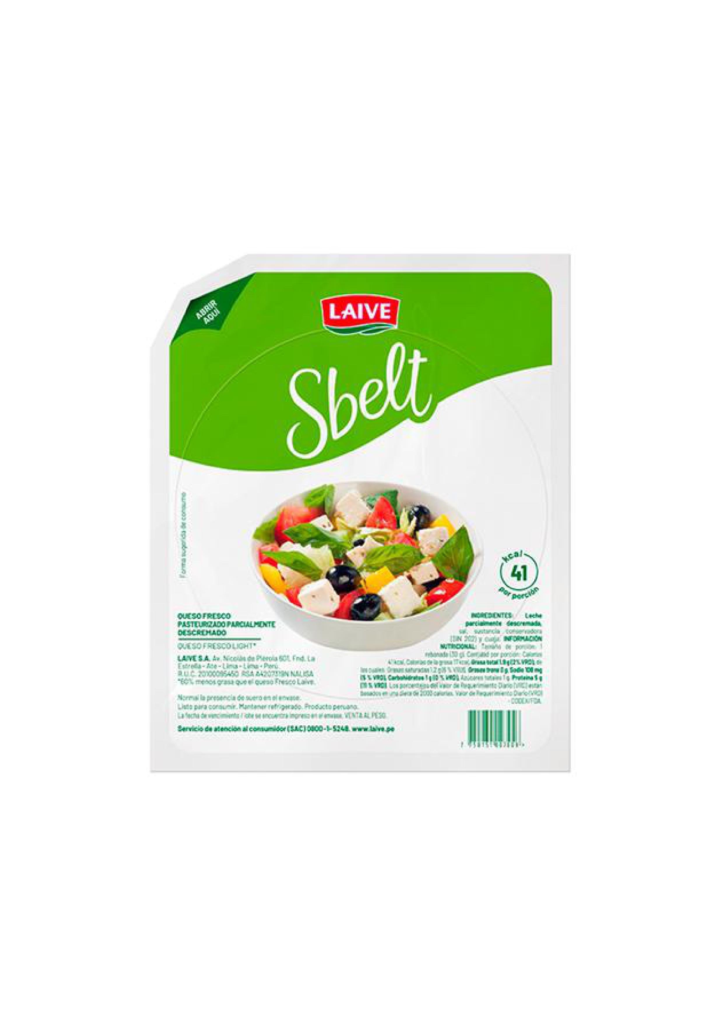 QUESO FRESCO SBELT X 300 GRAMOS